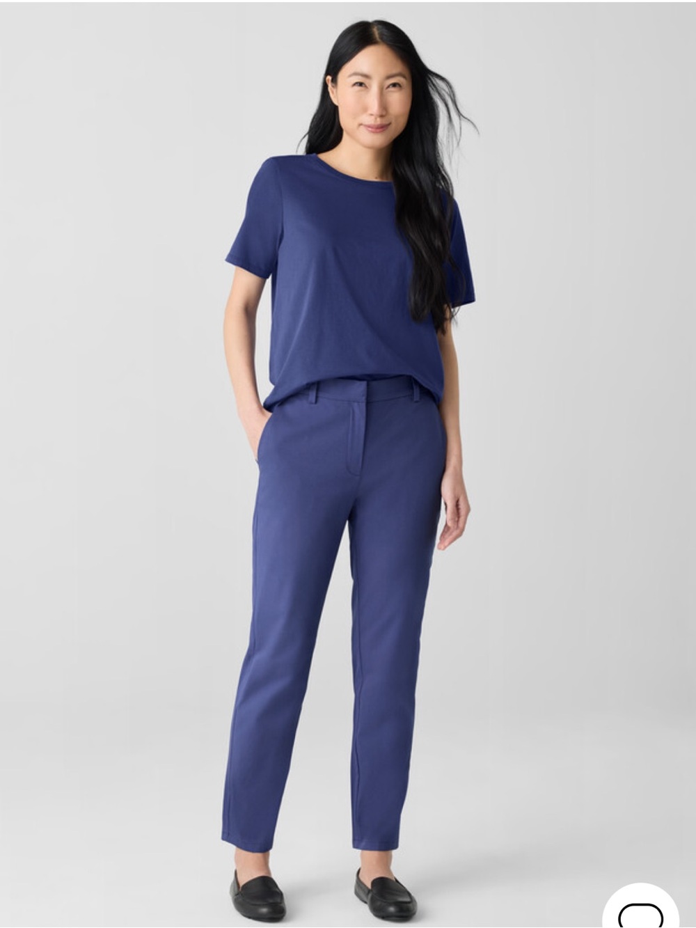 Eileen Fisher petite  Deep Navy Tailored Ankle Pants size PM